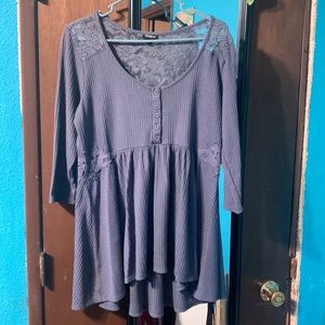 High low baby doll top